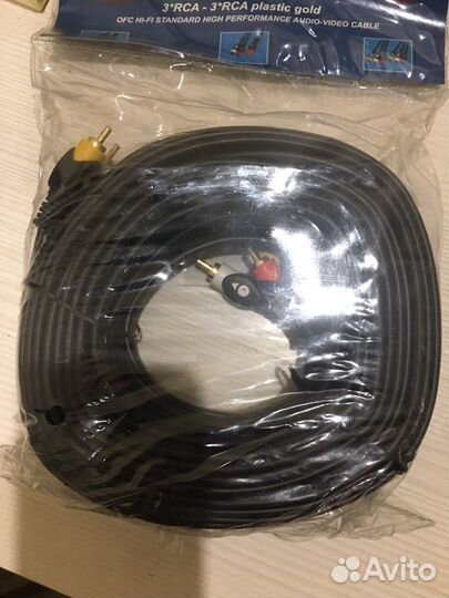 Кабель Dayton 3xRCA - 3xRCA (тюльпаны) 15 метров