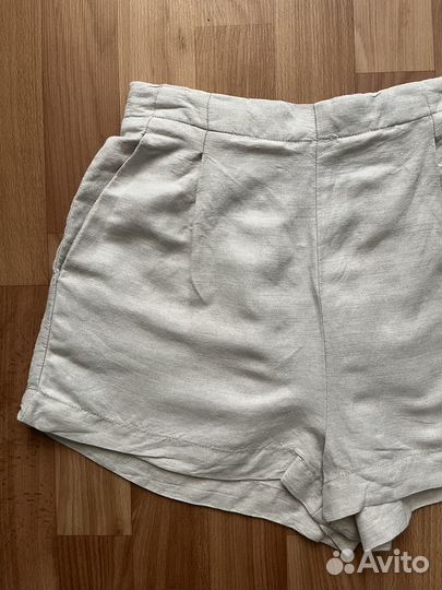 Шорты женские льняные летние бежевые