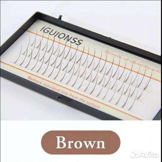 Коричневые ресницы для наращивания