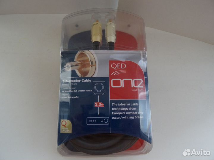 Original QED ONE digital Audio 3m Subwoofer Cable