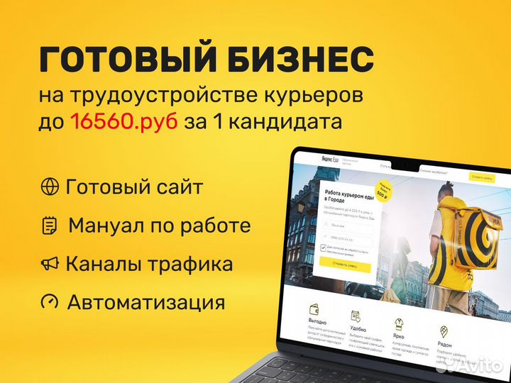 Готовый бизнес на курьерах еды