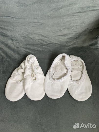 Балетки гимнастические белые 27 28 (17,5-18 см)