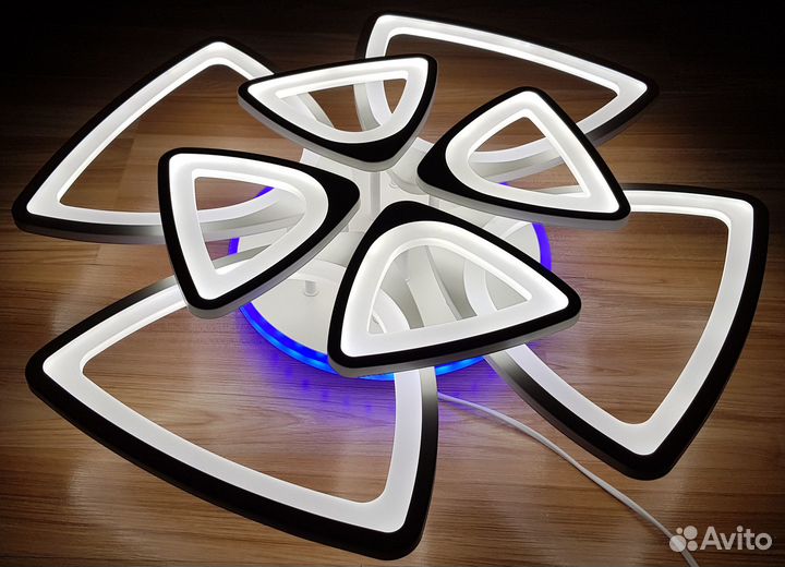 Светодиодная люстра 8064/4+4 WHT