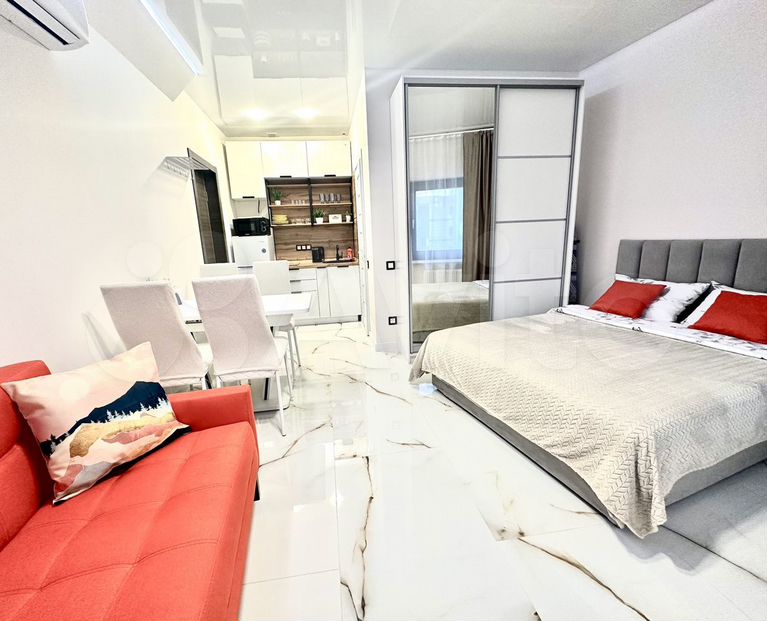 Квартира-студия, 21 м², 2 кровати