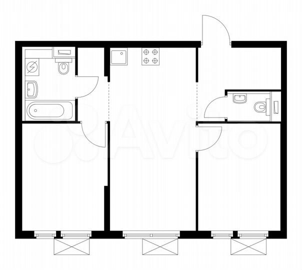 2-к. квартира, 51,1 м², 11/15 эт.