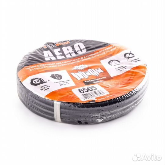 Шланг воздушный с фитингами 20 бар 6х12мм 10m aero