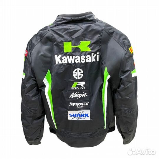 Мотокуртка Kawasaki Motocard черная