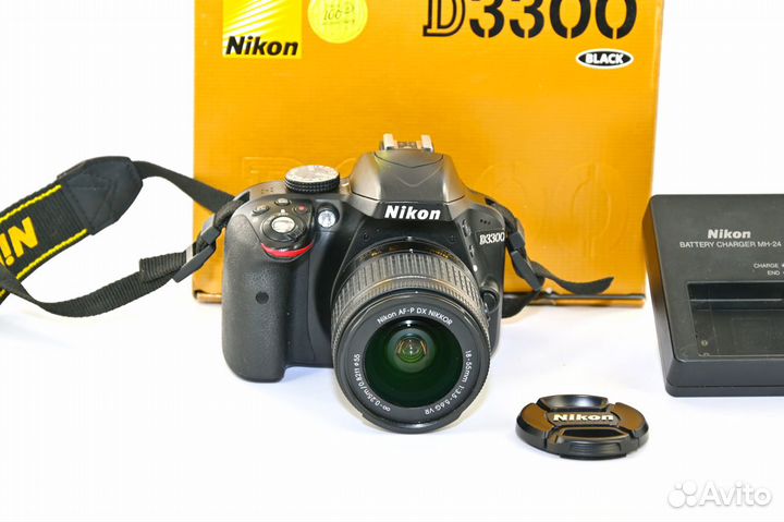 Nikon D3300 24.2MP зеркалка Kit AF-P VR 18-55