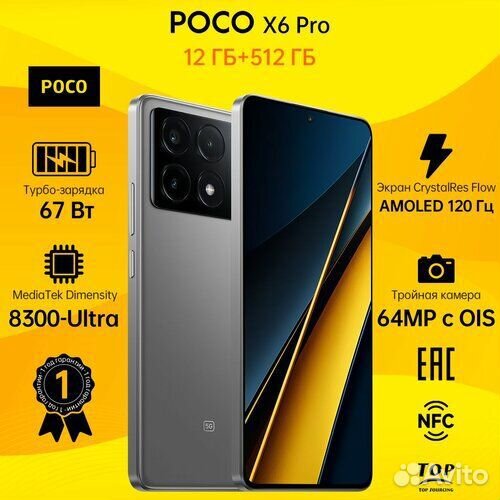 Xiaomi Poco X6 Pro, 12/512 ГБ