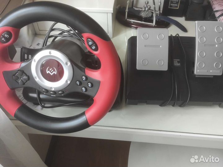 Руль игровой для компьютера с педалями GC-W400