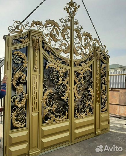 Кованые ворота под ключ e-6417