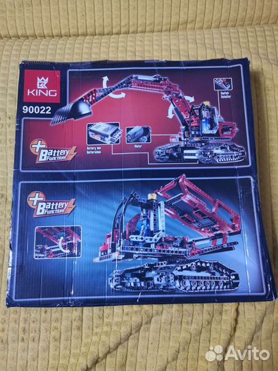 Конструктор King 90022 Красный Экскаватор 2 в 1 76