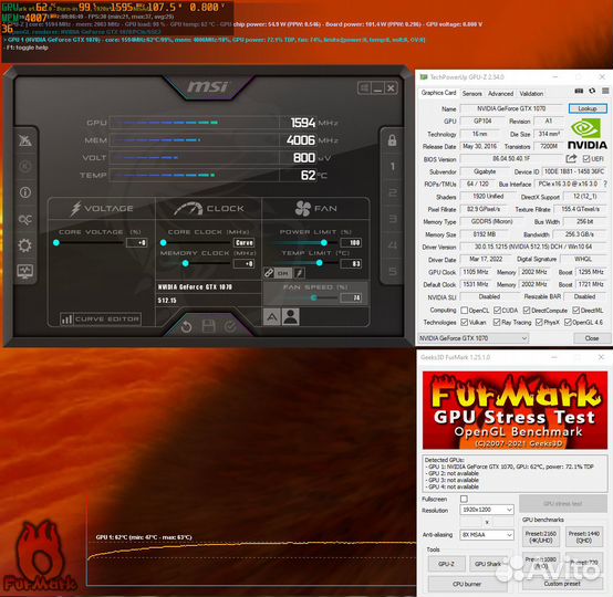 Видеокарта Gigabyte GeForce GTX 1070 Mini ITX 8 gb