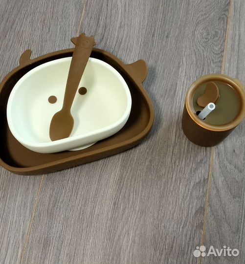 Набор детской силиконовой посуды