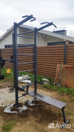 Турник уличный с тренажером 6в1