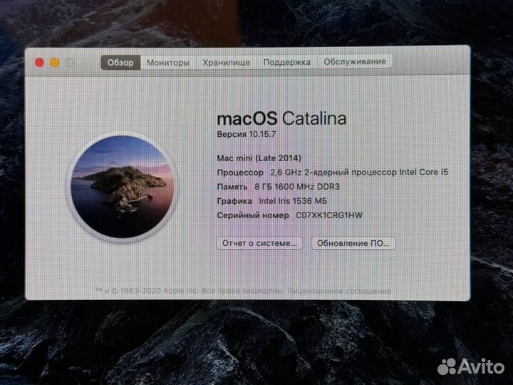 Apple Mac mini 2014 8/1тб HDD, все хорошо