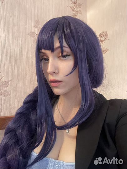 Парик на райден raiden геншин genshin