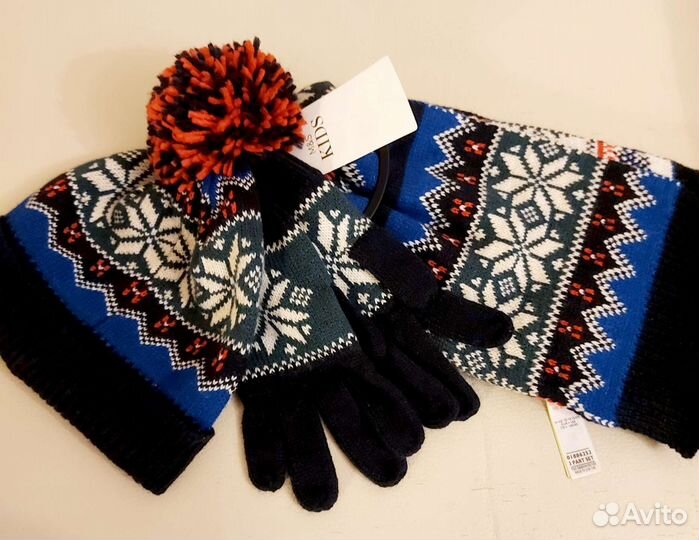 Комплект шапка, перчатки, шарф M&S kids