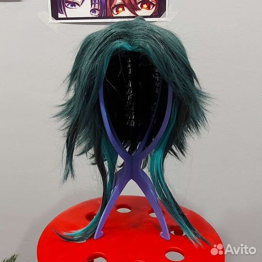 Парик Сяо косплей Геншин Импакт