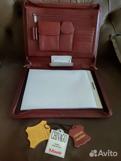 Кожаная папка для документов chivago esselte