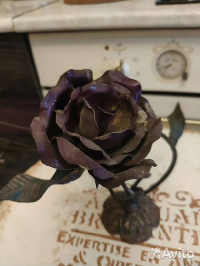 Подсвечник роза металл