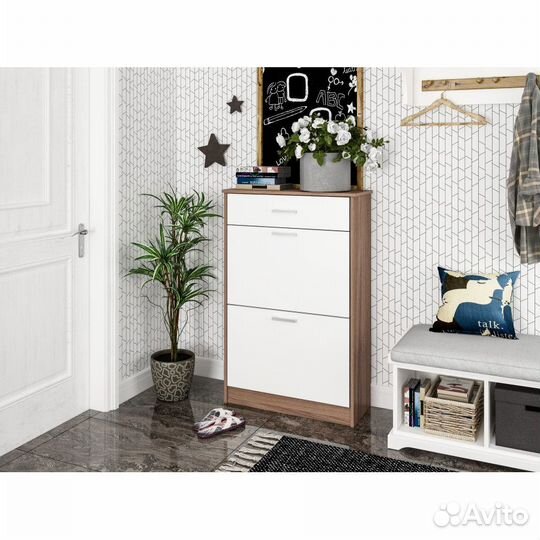 Обувница в прихожую белая