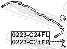 Тяга стабилизатора 0223-C24FL 0223-C24FL Febest