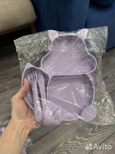 Набор детской силиконовой посуды