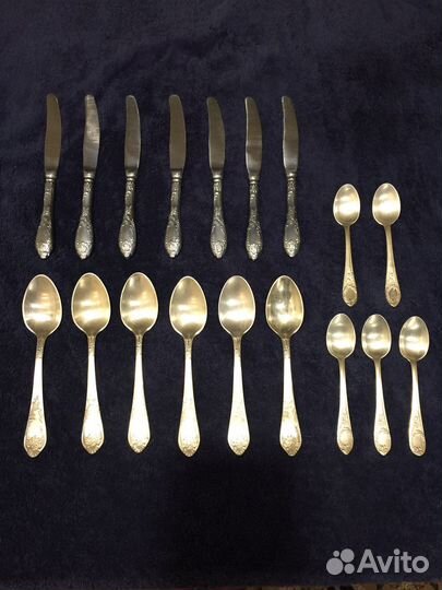 Ложки вилки ножи мельхиор посеребрянный