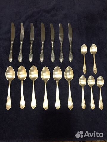 Ложки вилки ножи мельхиор посеребрянный