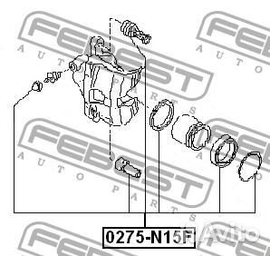 Ремкомплект суппорта тормозного переднего (nissan