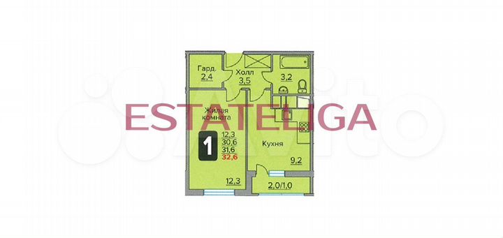 1-к. квартира, 33 м², 8/15 эт.