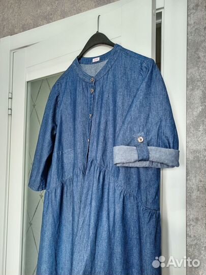 Платье летнее джинсовое для беременных