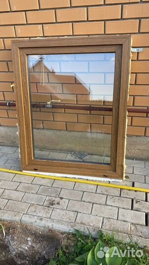 Окна пластиковые бу коричневые