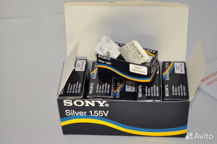 Батарейка Sony 337 для капсульных Микронаушников