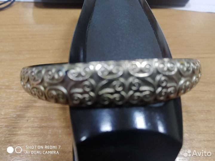 Браслет серебро кубачи, серьги, брошь СССР