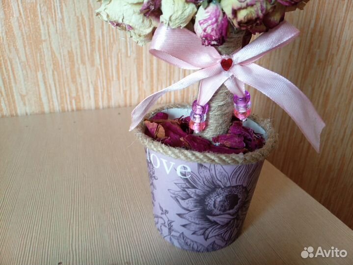 Топиарий из роз (поделка ко дню матери)