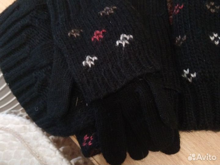 Комплект шапка, шарф,перчатки