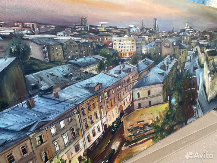 Картина маслом 140x70 Сретенка