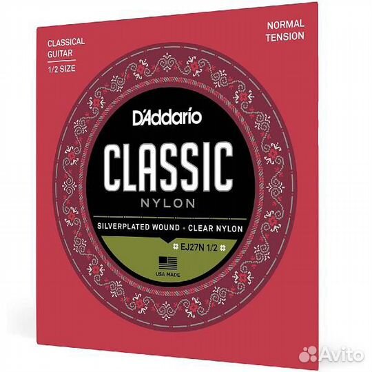 Струны для классической гитары D'Addario EJ27N 1/2