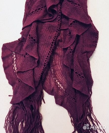 Шарф бордо как новый