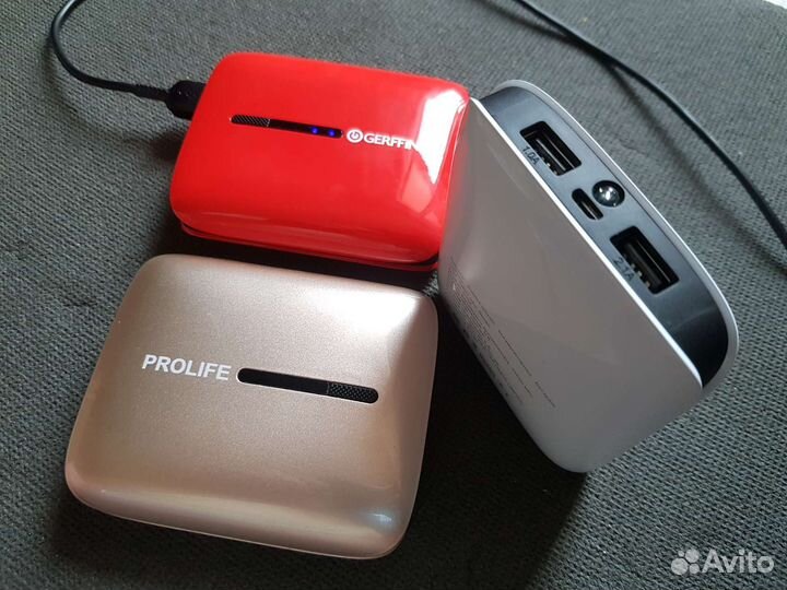 Power Bank Gerffins 10400mAh (2*USB) +Фонарик