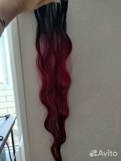 Волосы биопротеин бордовые