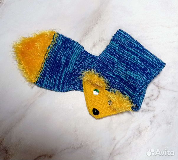 Детский шарф лисичка вязаный