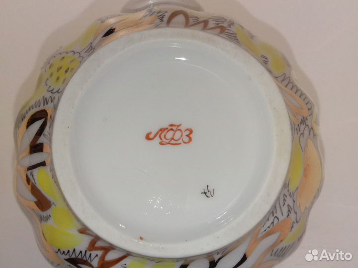 Заварочный чайник,сервиз Золотые ромашки,лфз,СССР