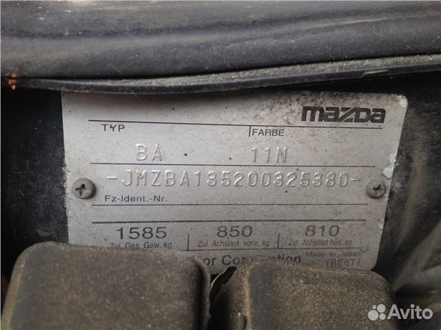 Разбор на запчасти Mazda 323 (BA) 1994-1998