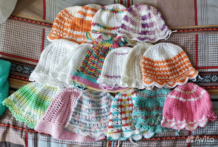 Шапочки панамки хлопковые