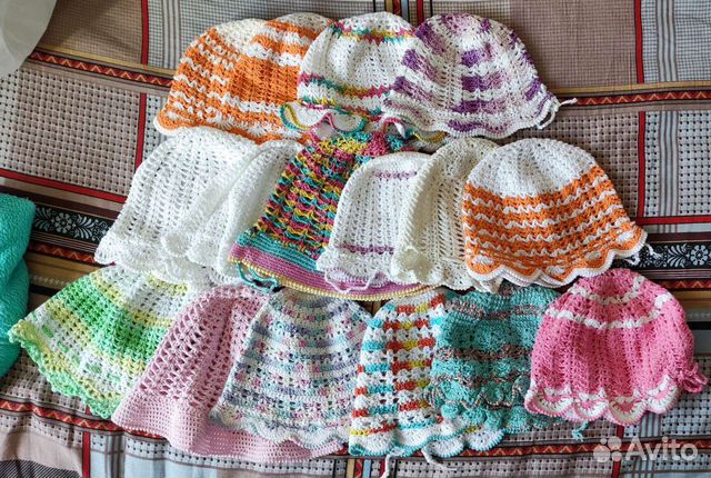 Шапочки панамки хлопковые