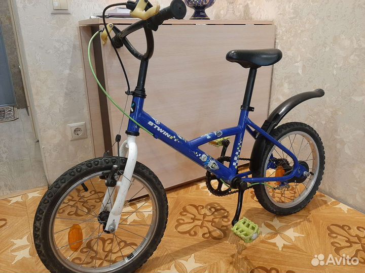 Детский велосипед btwin 16 синий