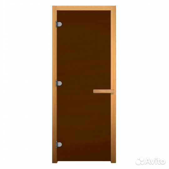 Дверь для Бани стекло Бронза 200х70 везувий